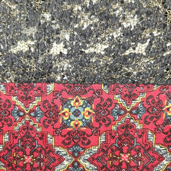 NWOT BKE Boutique Pieced Chiffon Open Weave Flyaway Cardigan Sweater Size S Cute - Picture 7 of 10